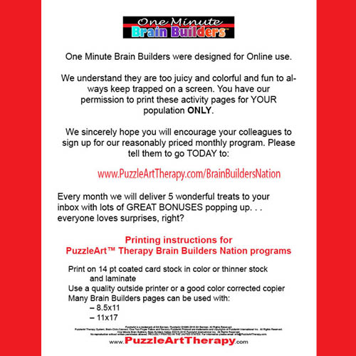 Brain Builders Nation Printing Instructions