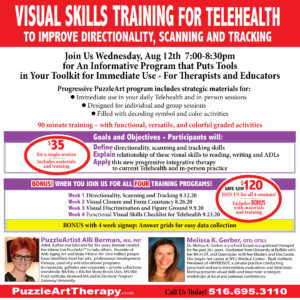 Visual Skills Training for Telehealth to Improve Directionality, Scanning and Tracking